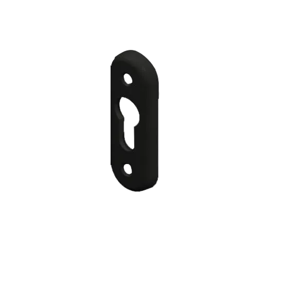 VERONA/UNO CYLINDER ESCUTCHEON SINGLE - BLACK
