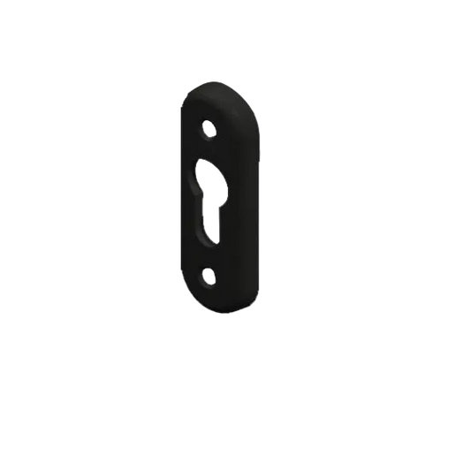 VERONA/UNO CYLINDER ESCUTCHEON LOW PROFILE - BLACK