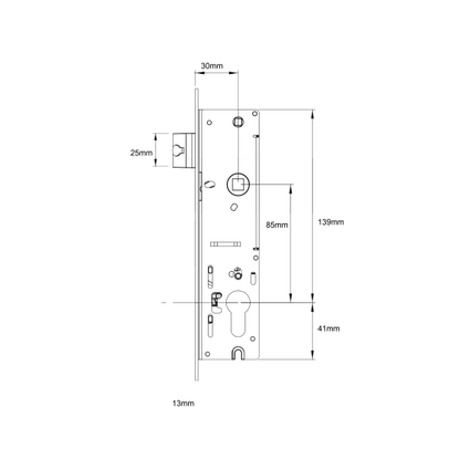 YALE VERONA OPTIMUM HINGED DOOR LOCK SET