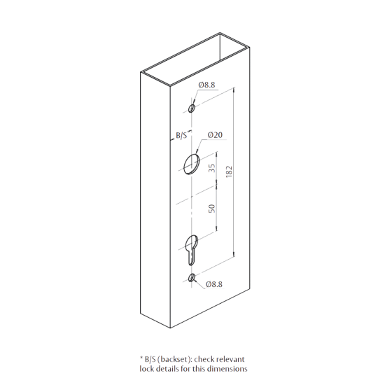 YALE VERONA OPTIMUM HINGED DOOR LOCK SET