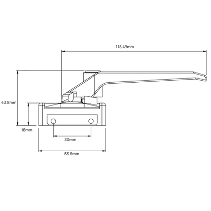 WEDGELESS LOCKING WINDOW FASTENER/HANDLE SUB FIX
