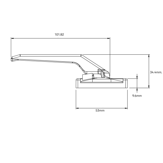 WEDGELESS WINDOW FASTENER/HANDLE FACE FIX HIGH PROFILE 6MM FLAP