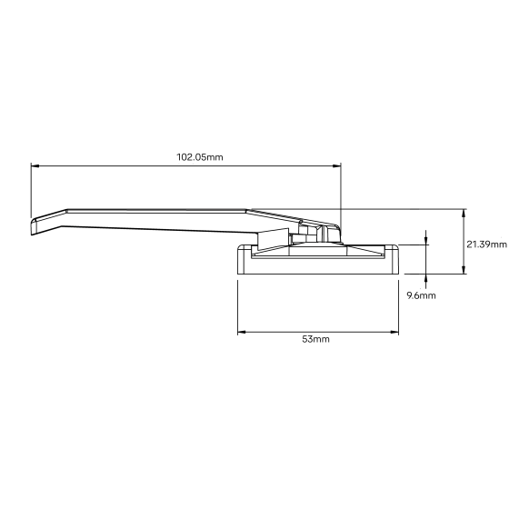WEDGELESS WINDOW FASTENER/HANDLE FACE FIX LOW PROFILE