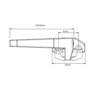 WEDGELESS WINDOW FASTENER/HANDLE FACE FIX LOW PROFILE