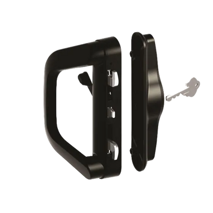 YALE SLIDING DOOR LOCK - LOCKING (BLACK)