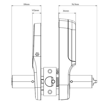 YALE ASSURE KEYED DIGITAL LEVER LOCK SMART-READY