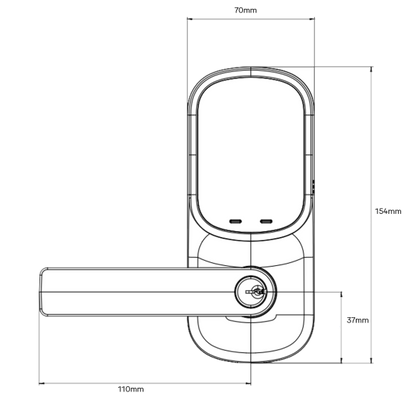 YALE ASSURE KEYED DIGITAL LEVER LOCK SMART-READY