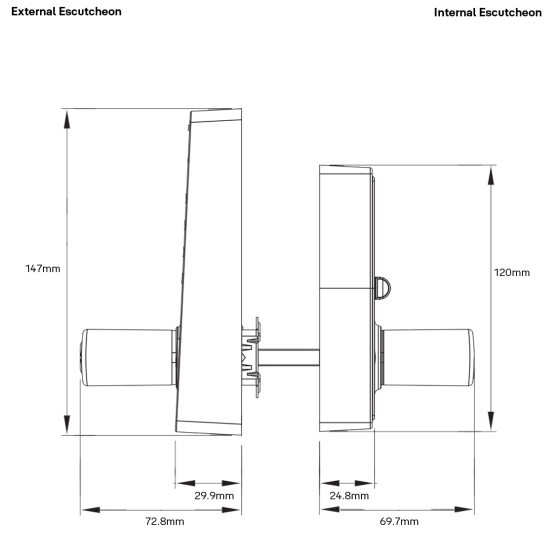 YALE LIBI KEYED DIGITAL LEVER