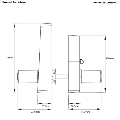 YALE LIBI KEYED DIGITAL LEVER
