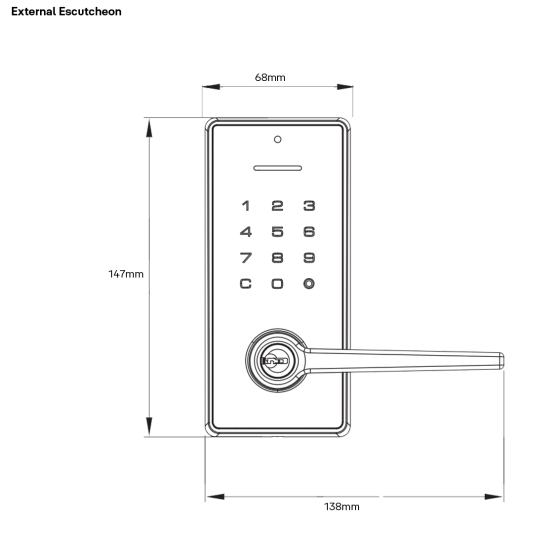 YALE LIBI KEYED DIGITAL LEVER