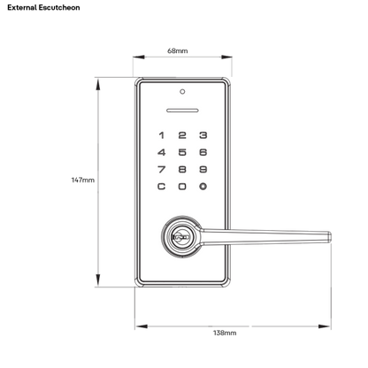 YALE LIBI KEYED DIGITAL LEVER